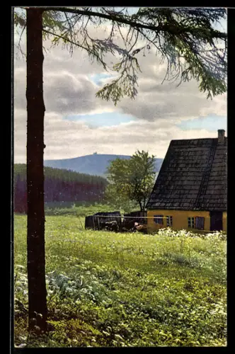 Künstler-AK Photochromie Nr. 137: Unterwiesenthal, Erholungs- und Sportheim Jägerhof