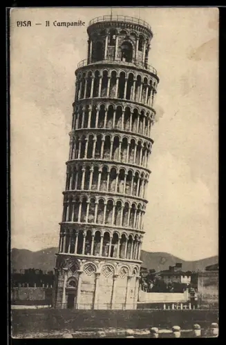 AK Pisa, La Torre Pendente, Il Campanile, Der schiefe Turm von Pisa