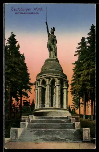 AK Detmold, am Hermannsdenkmal