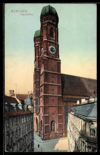 AK München, Frauenkirche, Seitenansicht