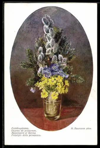 Künstler-AK Brüder Kohn (B.K.W.I) Nr. 2491: Frühlingsboten