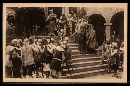 AK Oberammergau, Passionsspiele 1922, Nr. 69 Jesus vor Annas