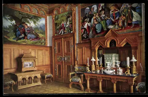 AK königliches Schloss Neuschwanstein, Toilettezimmer