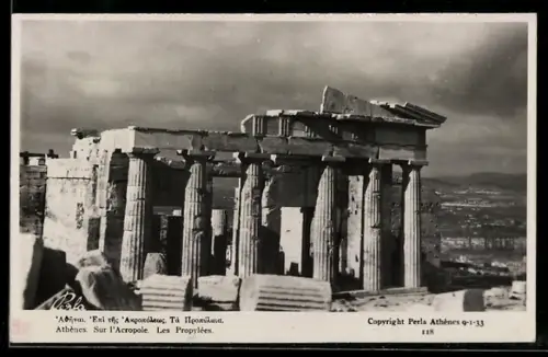 AK Athènes, Sur l`Acropole, les Propylées