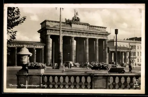 AK Berlin, Rückseite vom Brandenburger Tor