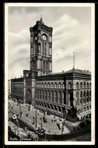 AK Berlin, Königstrasse vor dem Rathaus