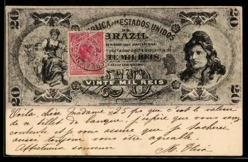 AK Brazilianischer Geldschein 20 Reis
