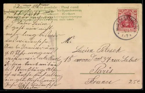 AK Englein unter Geldschein über eintausend Mark mit Rosen