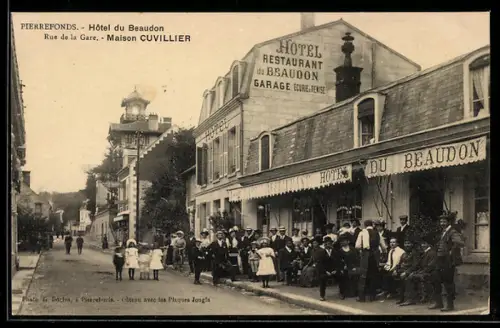 AK Pierrefonds, Hotel du Beaudon, Rue de la Gare, Maison Cuvillier