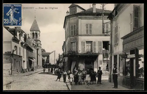 AK Ermont, Rue de l`Eglise, Strassenpartie
