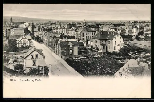 AK Landau /Pfalz, Teilansicht des Ortes aus der Vogelschau