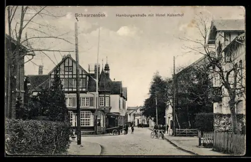 AK Schwarzenbek, Hamburgerstrasse mit Hotel Kaiserhof