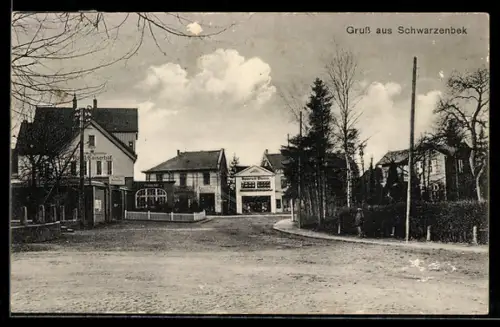 AK Schwarzenbek, Strassenpartie mit Hotel Kaiserhof