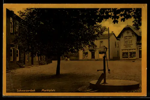 AK Schwarzenbek, Marktplatz mit Geschäft