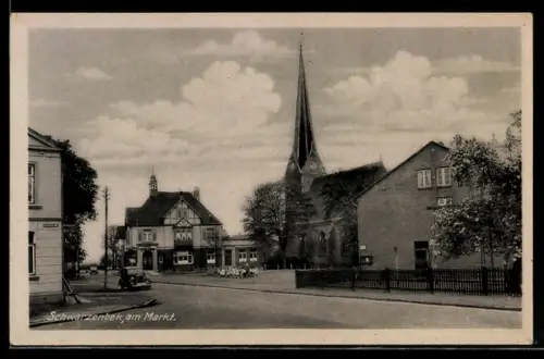 AK Schwarzenbek, Strasse am Markt