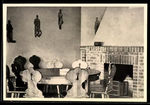 AK Zwickau, Kammgarnspinnerei Rudolf Schön, Aufenthaltsraum, Innenansicht