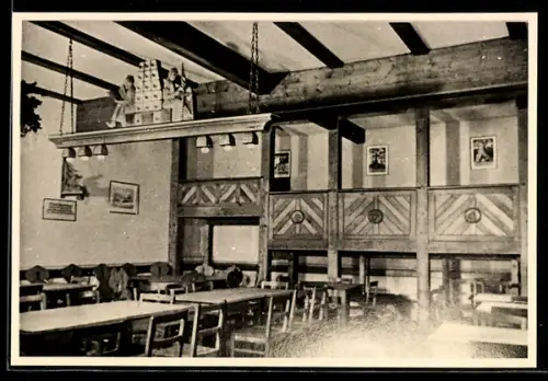 AK Zwickau, Kammgarnspinnerei Rudolf Schön, Aufenthaltsraum, Innenansicht