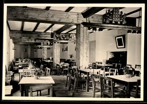 AK Zwickau, Kammgarnspinnerei Rudolf Schön, Aufenthaltsraum, Innenansicht