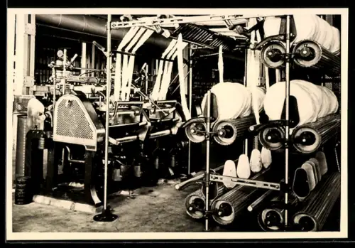 Foto-AK Zwickau, Motiv aus der Kammgarnspinnerei Schön