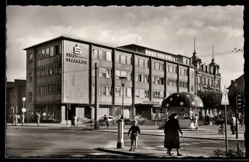 AK Kaiserslautern /Pfalz, Stiftsplatz mit Stadtsparkasse