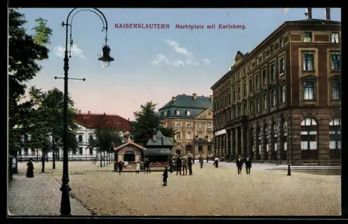 AK Kaiserslautern, Marktplatz mit Karlsberg