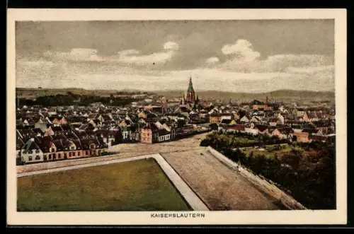 AK Kaiserslautern, Stadtansicht mit Kirche