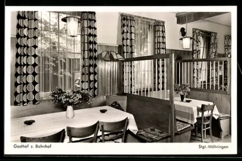 AK Stuttgart-Möhringen, Gasthof z. Bahnhof, Inh. J. Rossbach