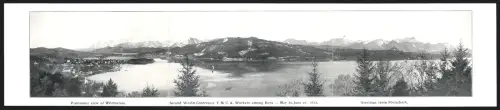 Klapp-AK Pörtschach, Panoramic view of Wörthersee, Second WOrld Conference Y.M.C.A.