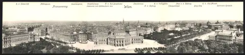 Klapp-AK Wien, Hofburg-Theater mit Franzensring, Löwelstrasse und Hofburg