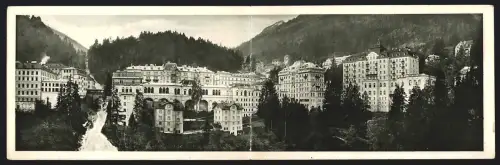 Klapp-AK Bad Gastein, Panorama des Ortes mit Umgebung