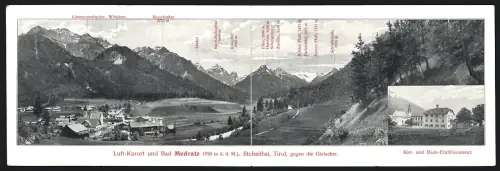 Klapp-AK Bad Medratz i. Stubaital, Panorama, Kur- & Bade-Etablissement
