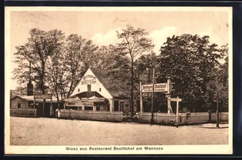 AK Berlin-Wannsee, Restaurant Beelitzhof F. Neumann