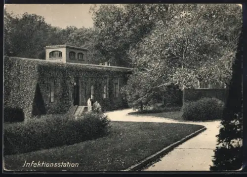 AK Berlin-Friedrichshain, Parkanlage in der Infektionsstation