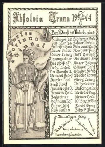AK Traunstein, Absolvia Truna 1944 - Im Dienste des Vaterlandes