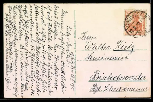 AK Oschatz, Neumarkt m. Rathaus