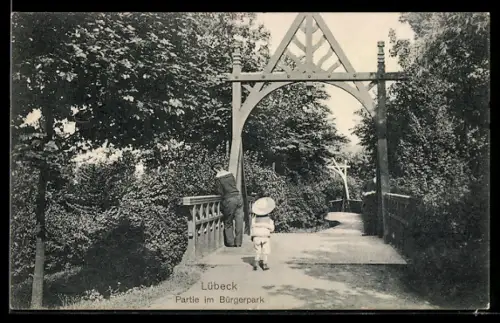 AK Lübeck, Partie im Bürgerpark