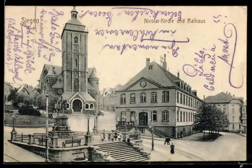AK Siegen, Nicolai-Kirche und Rathaus