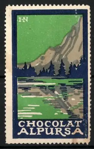 Reklamemarke Chocolat Alpursa, Berglandschaft