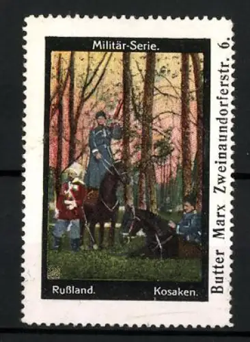Reklamemarke Russland, Kosaken, Militär-Serie