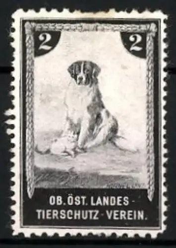 Reklamemarke Oberösterreich, Ob. Öst. Landes Tierschutz Verein, Hund