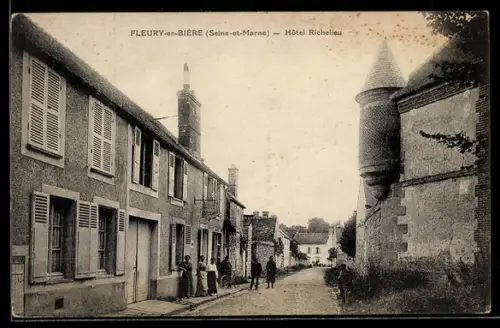 AK Fleury-en-Bière /Seine-et-Marne, Hôtel Richelieu