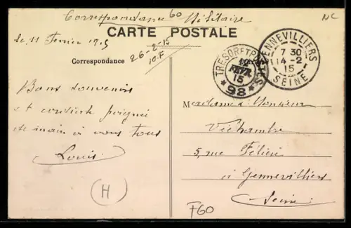 AK Monchy-Humières /Oise, Rue de Vaubrun