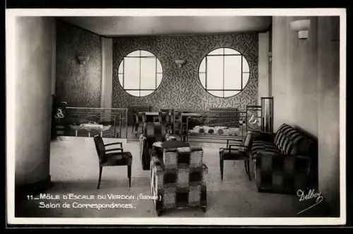 AK Le Verdon-sur-Mer /Gironde, Môle d`Escale du Verdon, Salon de Correspondances