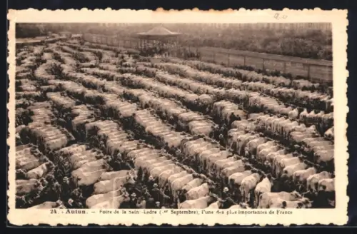 AK Autun, Foire de la Saint-Ladre, 1er Septembre, l`une des plus importantes de France