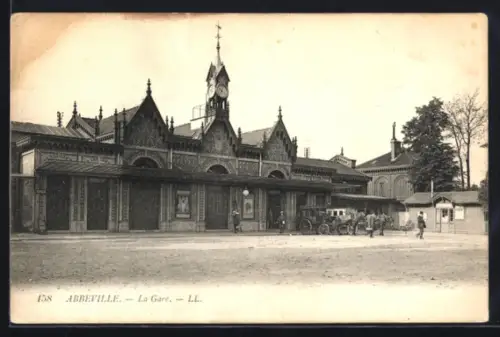AK Abbeville, La Gare