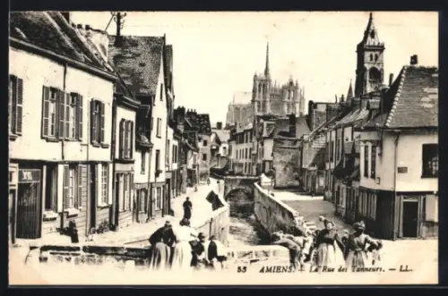 AK Amiens, La Rue des Tanneurs