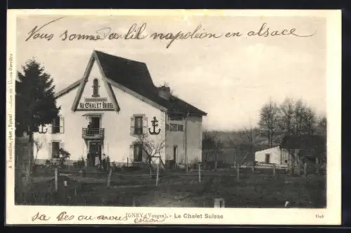AK Igney /Vosges, Le Chalet Suisse en milieu rural