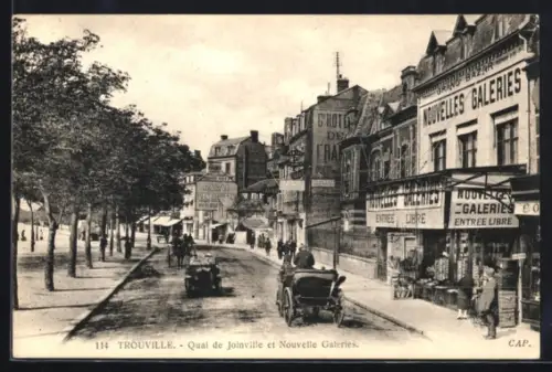 AK Trouville, Quai de Joinville et Nouvelles Galeries