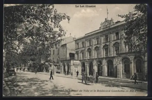 AK Cahors, L`Hôtel de Ville et le Boulevard Gambetta