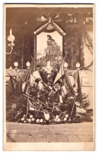 Fotografie unbekannter Fotograf, Ansicht Clausthal-Zellerfeld, Kaiserhuldigung, Kriegerverein 1872